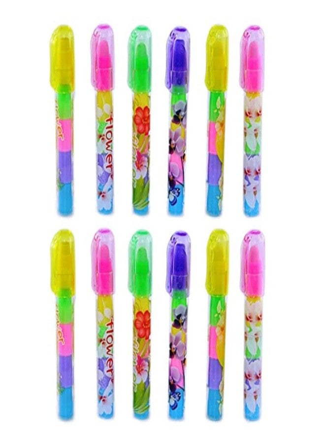 Parseed Stacking Pen Style Erasers for Kids (Multicolour) (12) - Image 1